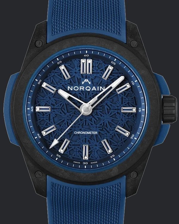 2026 Norqain Wild One 42MM Blue Dial Rubber Strap (NNQ3000)