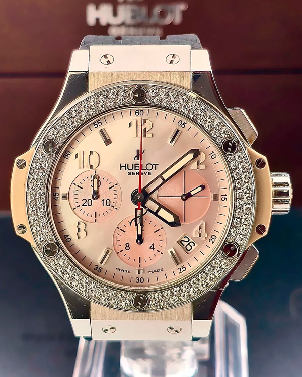 2010 Hublot Big Bang 41MM White Mother Of Pearl Dial Rubber Strap (341.SG.600.LS.114)