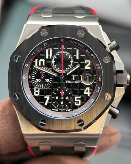 2020 Audemars Piguet Royal Oak Offshore Chronograph "Vampire" 42MM Black Dial Rubber Strap (26470SO.OO.A002CA.01)
