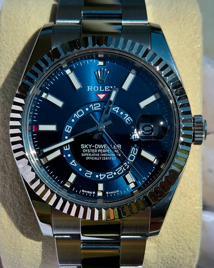 No Reserve - 2023 Rolex Sky-Dweller 42MM Blue Dial Oyster Bracelet (336934)