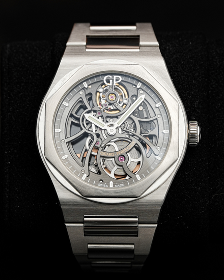 2022 Girard Perregaux Laureato 42MM Skeleton Dial Steel Bracelet (81015-11-001-11A)