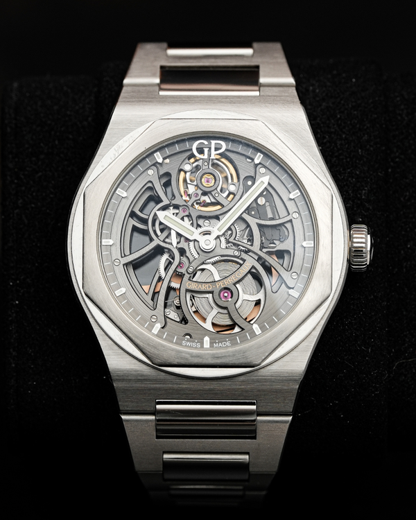 2022 Girard Perregaux Laureato 42MM Skeleton Dial Steel Bracelet (81015-11-001-11A)