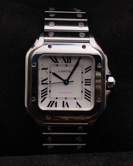 Cartier Santos De Cartier 35.1MM Silver Dial Steel Bracelet (WSSA0029)