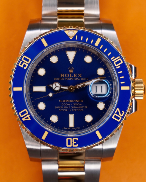 2018 Rolex Submariner Date "Bluesy" 40MM Blue Dial Two-Tone Oyster Bracelet (116613LB)