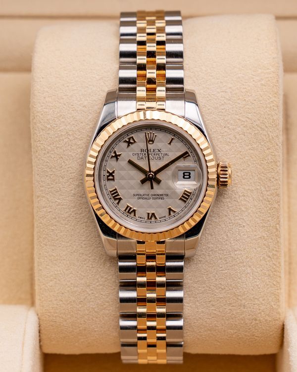 2012 Rolex Lady-Datejust 26MM White Dial Two-Tone Jubilee Bracelet (179173)
