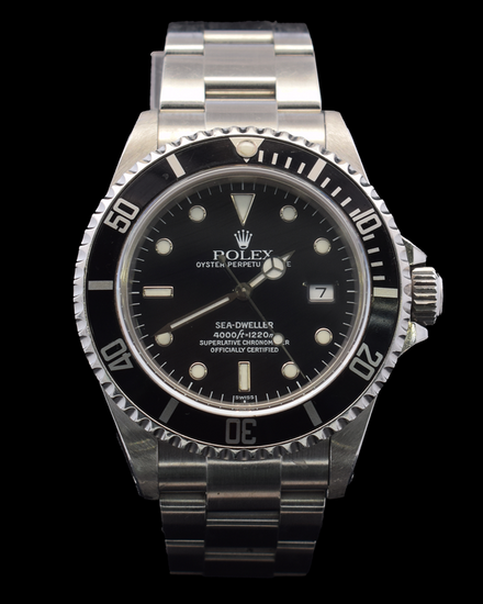1989 Rolex Sea-Dweller 4000 40MM Black "Swiss Only" Dial Oyster Bracelet (16600)