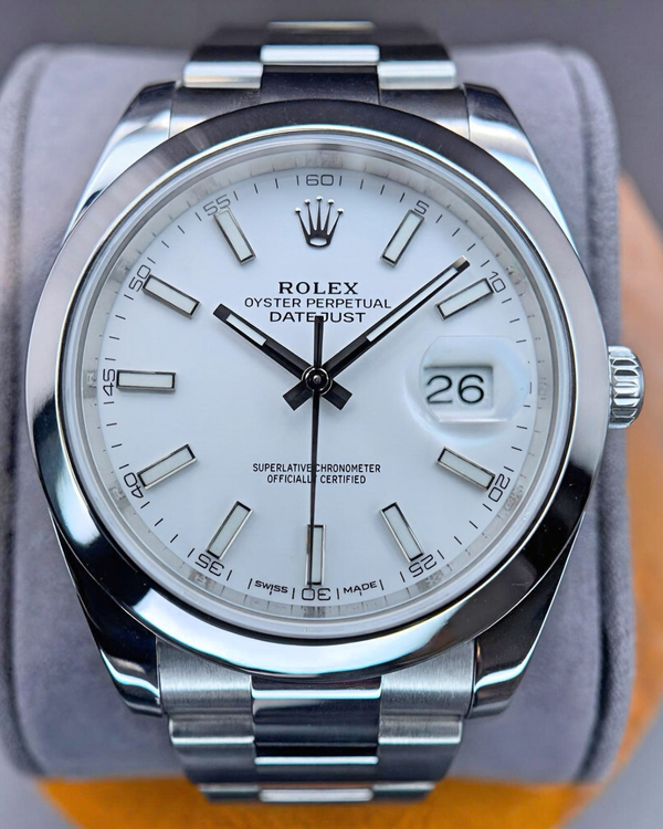 2017 Rolex Datejust 41MM White Dial Oyster Bracelet (126300)