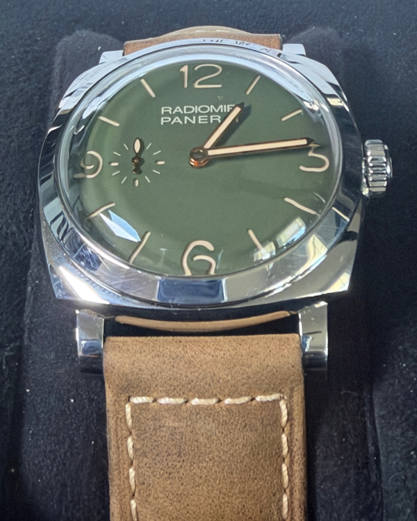 2020 Panerai 995 Radiomir "Military Green" 1940 3 Days 45MM Green Dial Leather Strap (PAM00995)