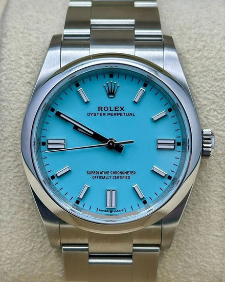 2026 Rolex Oyster Perpetual 36MM Turquoise Dial Oyster Bracelet (126000)