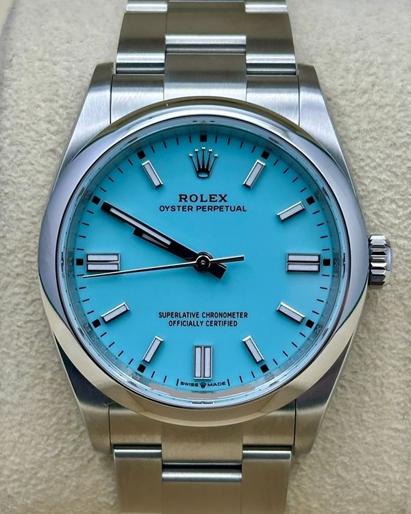 2026 Rolex Oyster Perpetual 36MM Turquoise Dial Oyster Bracelet (126000)