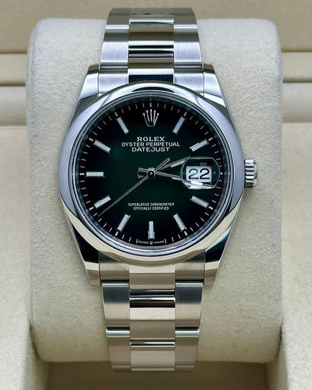 2026 Rolex Datejust 36MM Green Ombré Dial Oyster Bracelet (126200)
