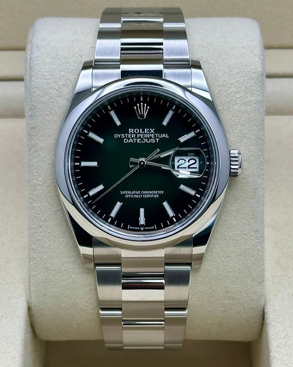 2026 Rolex Datejust 36MM Green Ombré Dial Oyster Bracelet (126200)