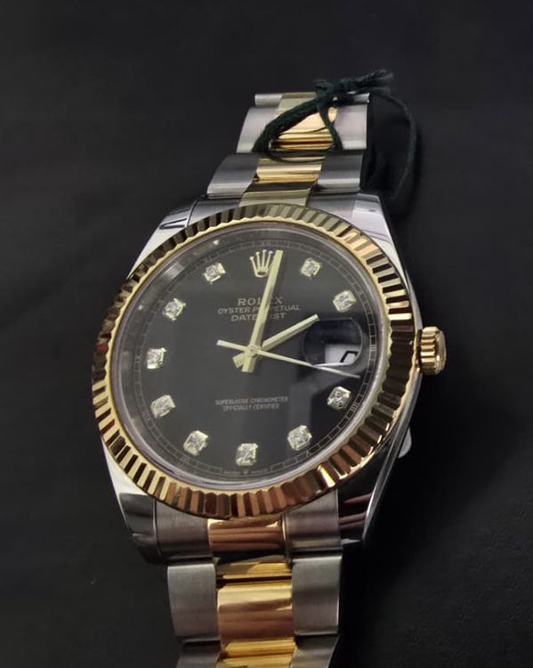 2019 Rolex Datejust 41MM Black Dial Two-Tone Oyster Bracelet (126333)