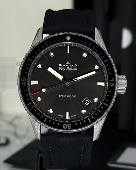 2024 Blancpain Fifty Fathoms 43MM Grey Dial Textile Strap (5000-1110-B52A)