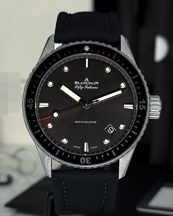 2024 Blancpain Fifty Fathoms 43MM Grey Dial Textile Strap (5000-1110-B52A)