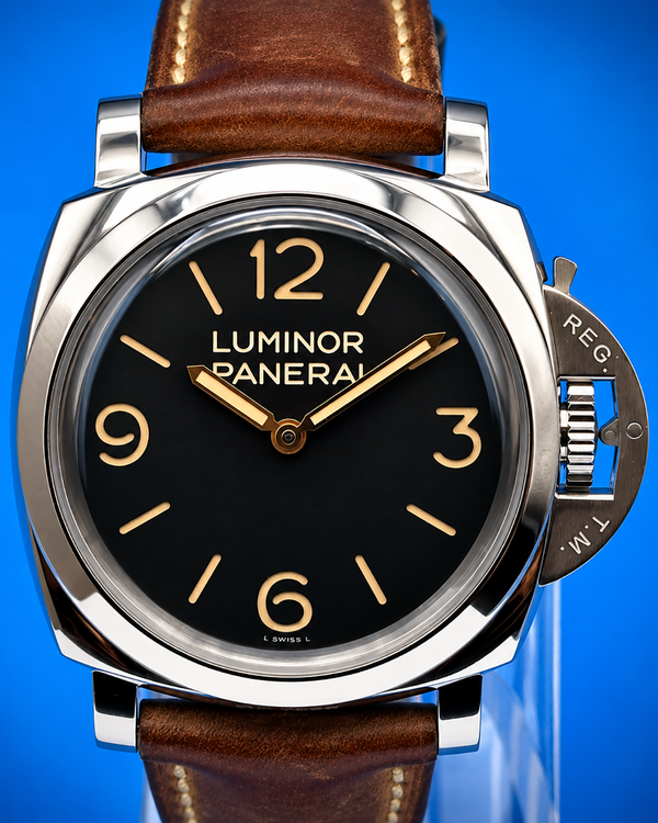 2016 Panerai Luminor 1950 3 Days 47MM Black Dial Leather Strap (PAM00372)