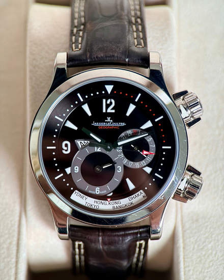 Jaeger-LeCoultre Master Compressor 41.5MM Black Dial Leather Strap (146.8.83/1)