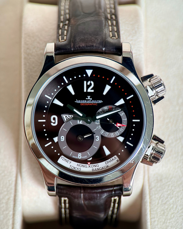 Jaeger-LeCoultre Master Compressor 41MM Black Dial Leather Strap (146.8.83/1)