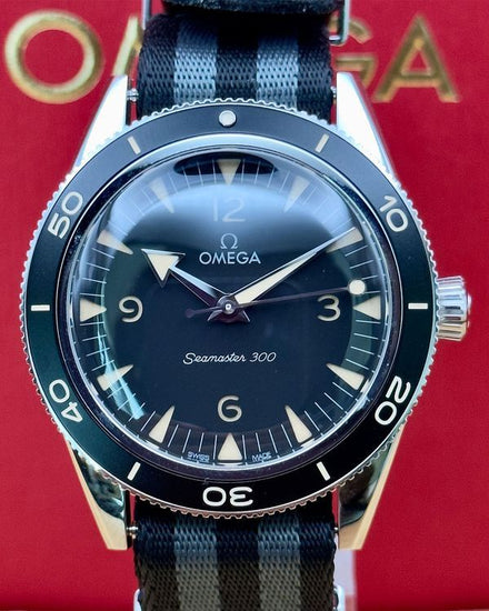 2025 Omega Seamaster 300 41MM Black Dial Textile Strap (234.32.41.21.01.001)
