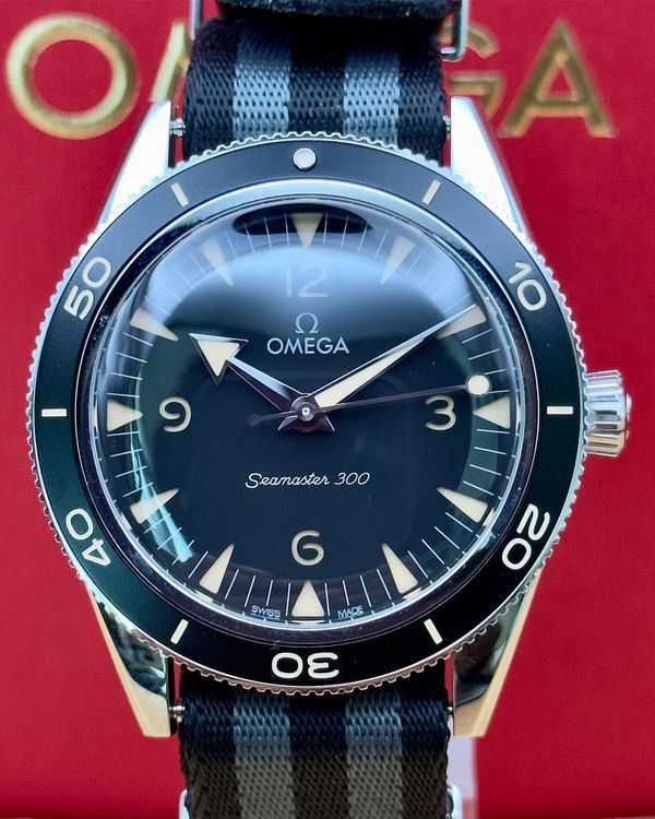 2025 Omega Seamaster 300 41MM Black Dial Textile Strap (234.32.41.21.01.001)