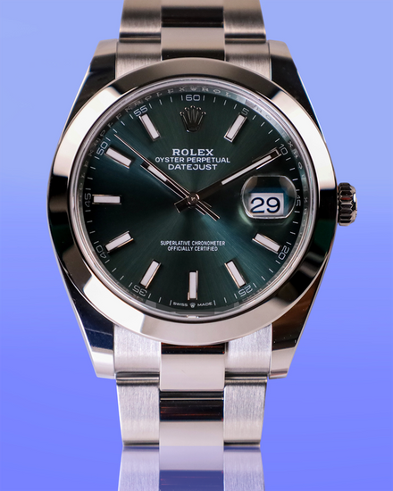 2026 Rolex Datejust 41MM Green Dial Oyster Bracelet (126300)