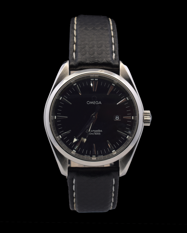 Omega Seamaster Aqua Terra 150M 36.2MM Quartz Black Dial Leather Strap (2518.50.00)