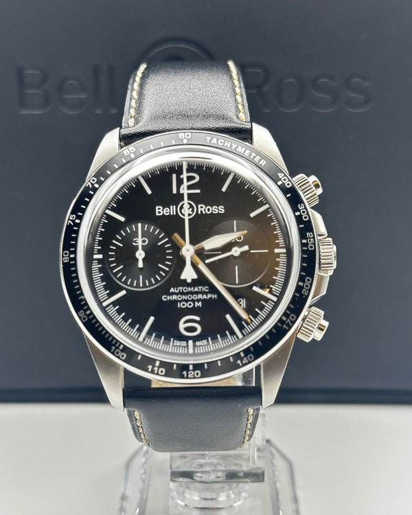 2018 Bell & Ross BR V2 41MM Black Dial Leather Strap (BRV294)