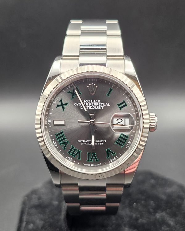 No Reserve - 2025 Rolex Datejust "Wimbledon" 36MM Slate Dial Oyster Bracelet (126234)
