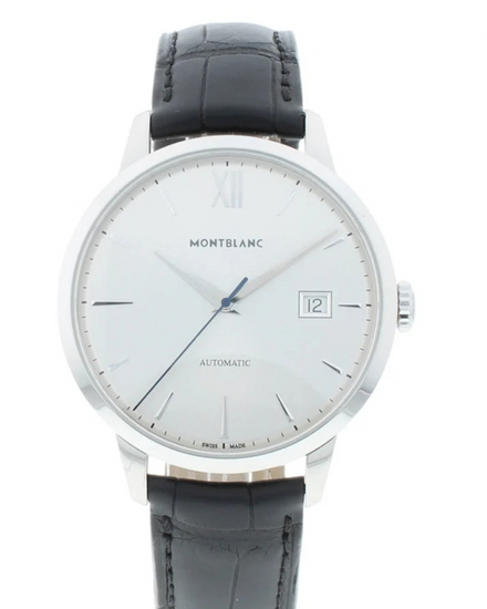 Montblanc Heritage 39MM Silver Dial Leather Strap (111622)