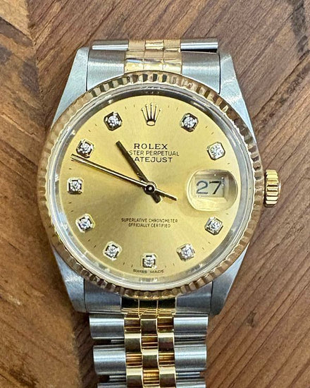 1997 Rolex Datejust 36MM Champagne Dial Two-Tone Jubilee Bracelet (16233)