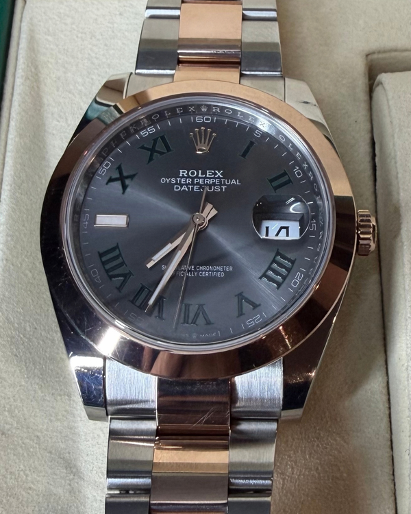 2025 Rolex Datejust "Wimbledon" 41MM Slate Dial Two-Tone Oyster Bracelet (126301)