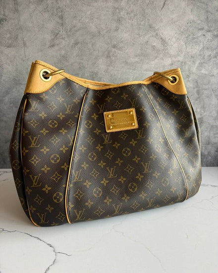 No Reserve - Louis Vuitton Monogram Galliera GM Hobo Style Coated Canvas Gold-Tone Hardware Leather Strap (Galliera)