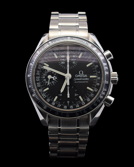 Omega Speedmaster Day-Date 39MM Black Dial Steel Bracelet (3520.50.00)