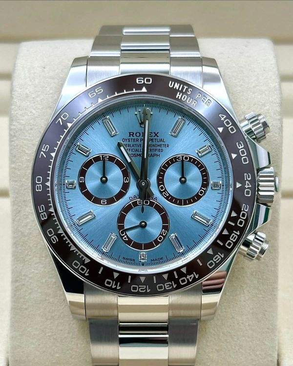 2026 Rolex Cosmograph Daytona 40MM Ice Blue Dial Platinum Oyster Bracelet (126506)