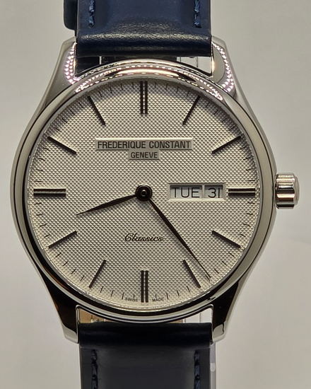 Frederique Constant Classics 40MM Quartz White Dial Leather Strap (FC-225ST5B6XG)