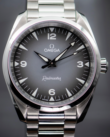 2026 Omega Seamaster Railmaster 38MM Grey Dial Steel Bracelet (235.10.38.20.06.001)