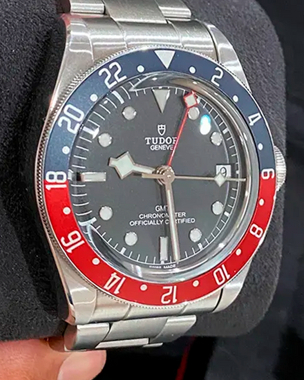 2024 Tudor Black Bay GMT "Pepsi" 41MM Black Dial Aftermarket Steel Bracelet (79830RB)