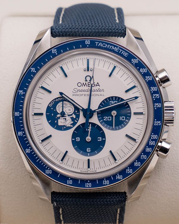 2025 Omega Speedmaster Anniversary Series “Silver Snoopy Award” 42MM Silver Dial Textile Strap (310.32.42.50.02.001)