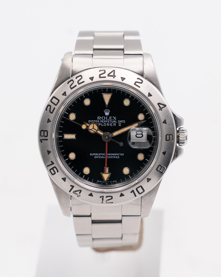 Rolex Explorer II 40MM Black Dial Oyster Bracelet (16570)