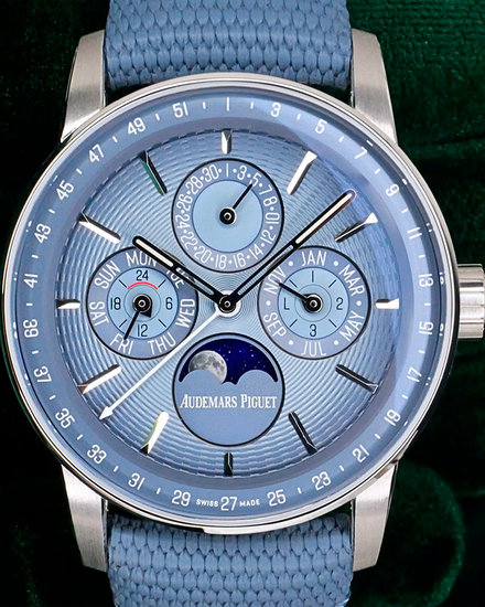 Audemars Piguet Code 11.59 Perpetual Calendar 41MM Blue Dial Textile Strap (26494BC.OO.D350KB.01)