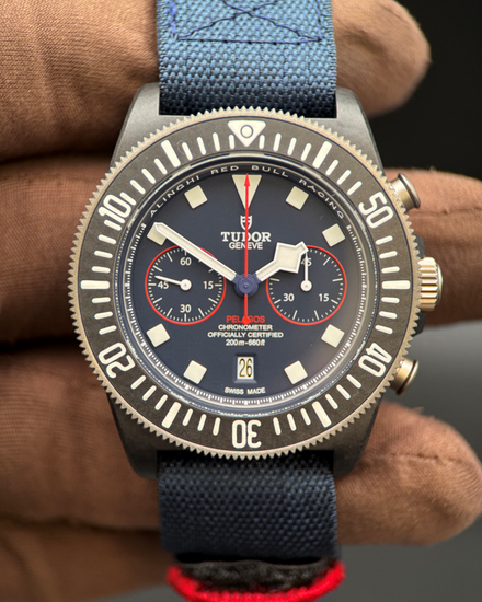 2026 Tudor Pelagos FXD Chrono "Alinghi Red Bull Racing" 43MM Blue Dial Textile Strap (25807KN)