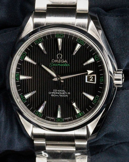No Reserve - 2017 Omega Seamaster Aqua Terra 150M "Golf Edition" 41.5MM Black Dial Steel Bracelet (231.10.42.21.01.001)
