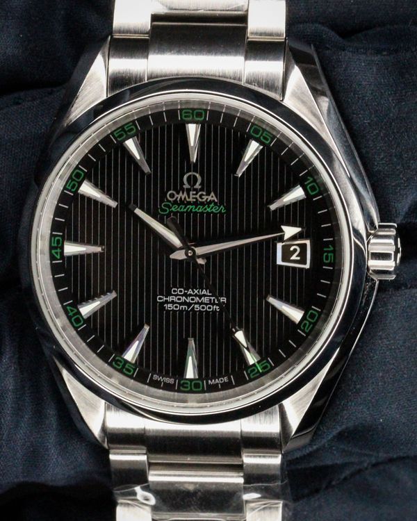 No Reserve - 2017 Omega Seamaster Aqua Terra 150M "Golf Edition" 41.5MM Black Dial Steel Bracelet (231.10.42.21.01.001)