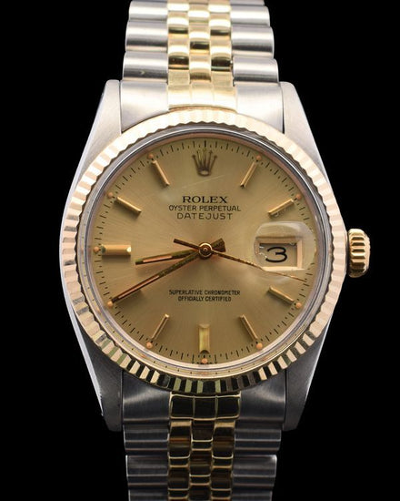 1981 Rolex Datejust 36MM Champagne Dial Two-Tone Jubilee Bracelet (16013)