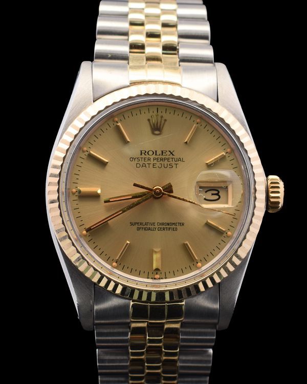 1981 Rolex Datejust 36MM Champagne Dial Two-Tone Jubilee Bracelet (16013)