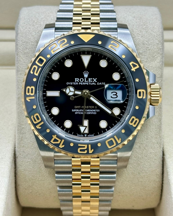 2025 Rolex GMT-Master II "Bumblebee" "Zombie" 40MM Black Dial Two-Tone Jubilee Bracelet (126713GRNR)