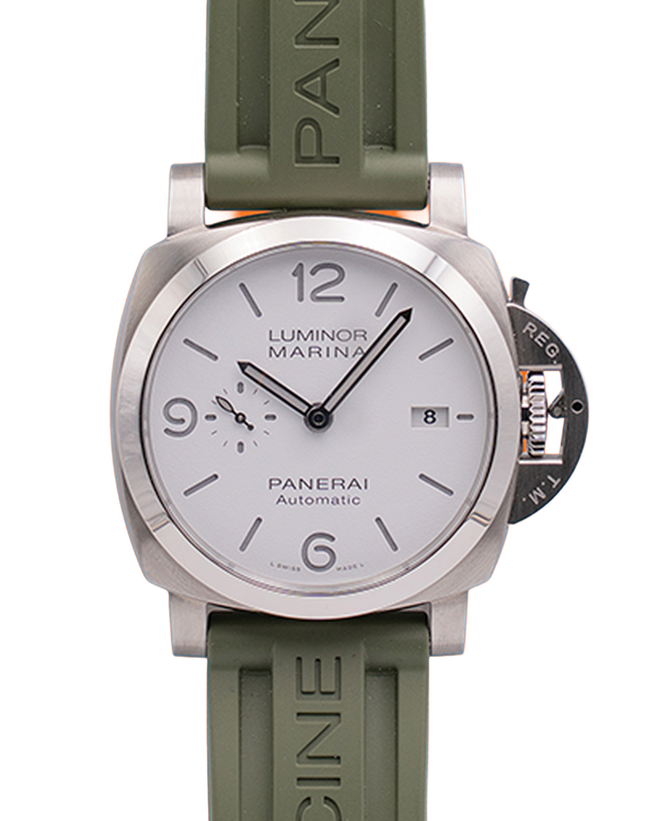 2025 Panerai Luminor Marina 44MM White Dial Rubber Strap (PAM01314)