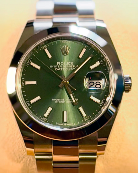 2026 Rolex Datejust 41MM Green Dial Oyster Bracelet (126300)