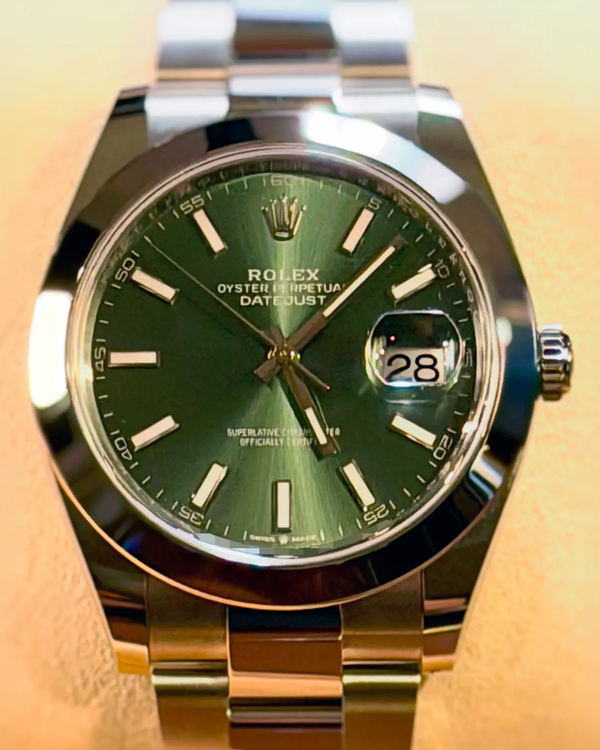 2026 Rolex Datejust 41MM Green Dial Oyster Bracelet (126300)