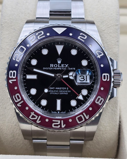 2024 Rolex GMT-Master II "Pepsi" 40MM Black Dial Oyster Bracelet (126710BLRO)